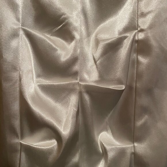 B Darlin, White, Silky, Size 5/6 Strapless, Mini/Midi, Criss/Cross Back Dress - Picture 7 of 9